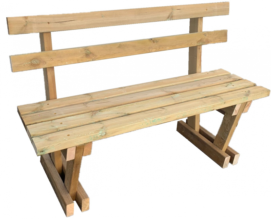 Xylo panca con scocca in legno