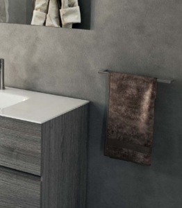 Mobiletto Da Bagno Bali – 35x33x86 Cm, Colore Grigio, Con Anta E Cassetto A Chiusura Delicata