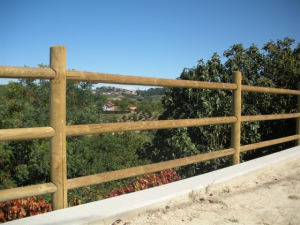 Pali In Legno Di Pino Senza Punta Impregnati Con Due Fori ø 2 Per Recinzioni Corda Diametro 8cm H100cm - Foto 9