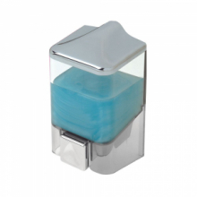 Dispenser Per Sapone Liquido 0,5 LT Trasparente E cromo