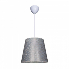 Lampada a sospensione Conic in tessuto grigio conf 8pz