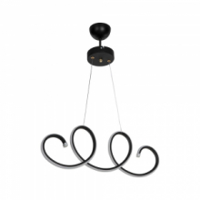 Lampada a sospensione LED Afra forma spirale nera 