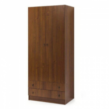 Armadio 180x60x90 2 ante 2 cassetti noce antico