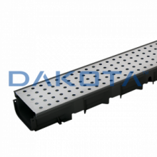 1 pz. Pegasus Plus One S Grigia con Griglia Acciaio Inox Hole Misure   100 x 35 x 1.000mm  