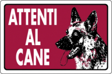 Attenti al cane 20 x 30