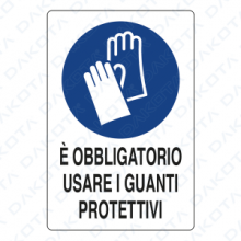 ï¿½ Obbligatorio Usare Guanti 40 x 60