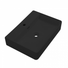 Lavabo da appoggio LINEA ECONOMY in ceramica 60x42x13 cm nero opaco