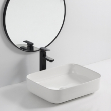 Lavabo da appoggio  LINEA ECONOMY in ceramica 50x39x13 cm. bianco