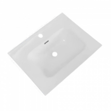 Lavabo consolle da appoggio  LINEA ECONOMY 61x46.5x14 cm. bianco