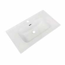 Lavabo consolle da appoggio  LINEA ECONOMY 81x46.5x14 cm. bianco