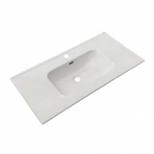 Lavabo consolle da appoggio  LINEA ECONOMY 101x46.5x14 cm. bianco