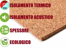 2 Pannelli in Sughero Naturale per Isolamento Termico/Acustico-100x50x8 cm -1 MQ