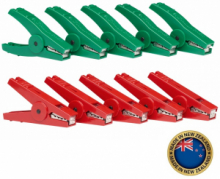 Crocodile Clip Verde/Rosso GALLAGHER Confezione 5 Pz.