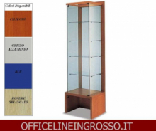 VETRINA IN CRISTALLO TEMPERATO(H.218) CON SCHENALE  TRASPARENTE dimensioni(64X46X h218)SERIE GLASS  MADE IN ITALY