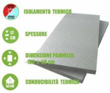 10 Pannelli in EPS con Grafite Certificato CAM "Polistirene Espanso Sinterizzato" per Isolamento Termico -100x50x12cm