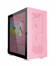 Case NOUA Fobia L10 Rosa con frontale in Mesh e pannello laterale in vetro temperato.