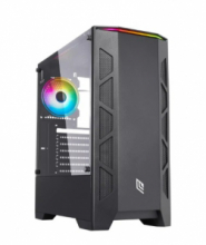 Case Atx NOUA Demon T6 Black con frontale in Mesh e pannello laterale in vetro temperato.