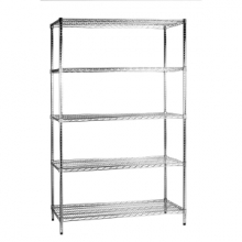 Scaffale Indoor Archimede in Acciaio Cromo a 2 ripiani H 50