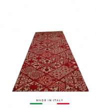 Tappeto Passatoia Sottolavello per Cucina Casa Ristorante Colore Rosso a Fantasia H 0,50 X 3 M