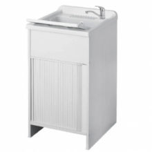 Mobile Lavanderia Con Vaschetta Colore Bianco Disponibile in Diverse Misure Adatto Per Esterni