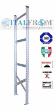 Spalla per scaffalature metalliche completa di diagonali , distanziali e basi Alta 200 cm Prof 50 cm Portata 1500kg