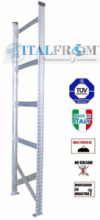 Spalla per scaffalature metalliche completa di diagonali , distanziali e basi Alta 250 cm Prof 40 cm Portata 1500kg