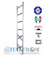 Spalla per scaffalature metalliche completa di diagonali , distanziali e basi Alta 300 cm prof 40 cm Portata 1500kg