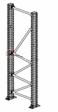 (TS4) SPALLA COMPLETA ALTEZZA 300 PROFONDITA' 90 CM  PORTATA 7360 Kg