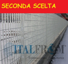 SECONDA SCELTA - Pannello Recinzione Modulare in Grigliato Zincato a Caldo Classic- Maglia:mm69X132 - Misura:mm1992x1320 h