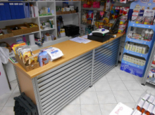 Bancone Vendita Completo Italfrom L 240 cm , H 105 cm , Larghezza Top 60 cm