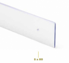 CONF. 10 PZ BATTISEDIA PVC Misure 5 x 80 x 800 mm - Colore: Trasparente