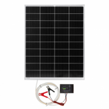 Panello solare monocristallino 100 W, con regolatore di carica