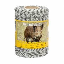 Filo recinto elettrico 500 m, resistenza alla rottura 130 kg, resistenza elettrica 0,4 O/m.