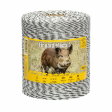 Filo recinto elettrico 1000 m, resistenza alla rottura 130 kg, resistenza elettrica 0,4 O/m.