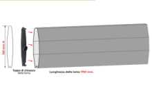 Doga in Ferro per recinzioni Orizzonte L 175 cm x H 15 cm