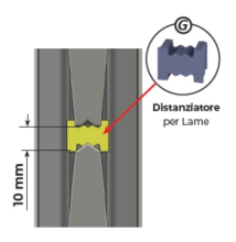 CF 50 pz Distanziale lame  per recinzioni Orizzonte
