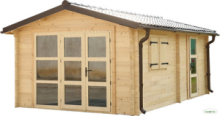 Chalet  TOUNDRA 3,60 x 5,48 m - tavole ad incastro 42mm