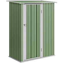 Casetta Porta Attrezzi Capanno in Acciaio Impermeabile 142x84x189cm Verde