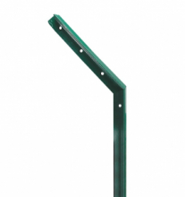 Paletto Curvo  a "T" in Ferro Verde-Sezione mm35x35x4- H 200 cm + Curvatura