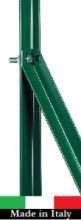 Saetta a "L"  in Ferro Plastificato Verde - Altezza 150 cm - per Sostegno Paletti Recinzione