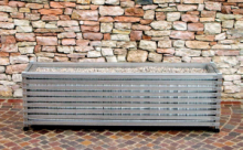 Fioriera Modulare Integrabile con Panca e Sedile 1,2 m in Acciaio Inox