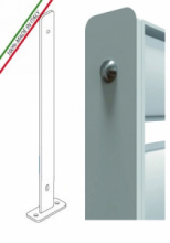 Piantana a Tassellare - Profilo 60X7mm - H  990 mm - per Recinzione Modulare Grigliato Classic