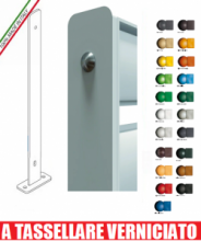Piantana a Tassellare Verniciata - Profilo 60X7mm - H  1520 mm - per Recinzione Modulare Grigliato Classic