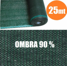 ROTOLO  25mt TELONE OMBREGGIANTE FRANGIVISTA VERDE -  H 210  - PER RETE METALLICA