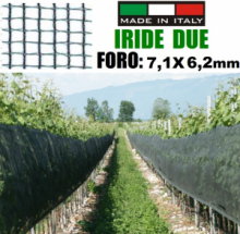 RETE/TELO DI PROTEZIONE ANTIGRANDINE  IRIDE DUE - FORO:7,1X6,2mm - MISURE: H 1 x 200 mt