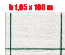 .Telo per Pacciamatura  Bianco Quadrettato Tessuto Polipropilene Antistrappo - mt 100 x 1,05  H