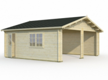 Garage in Legno d' Abete Nordico(44mm) - cm 595x530 cm - ITALFROM35