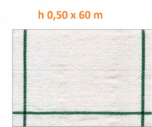 Telo per Pacciamatura  Bianco Quadrettato Tessuto Polipropilene Antistrappo - mt 60 x 0,50  H