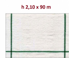 Telo per Pacciamatura  Bianco Quadrettato Tessuto Polipropilene Antistrappo - mt 90 x 2,10  H