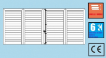 Persiana in Alluminio a Muro Squadrata - 4 Ante Orientabili H1200xL2600 mm - Profilo ITALFROM®